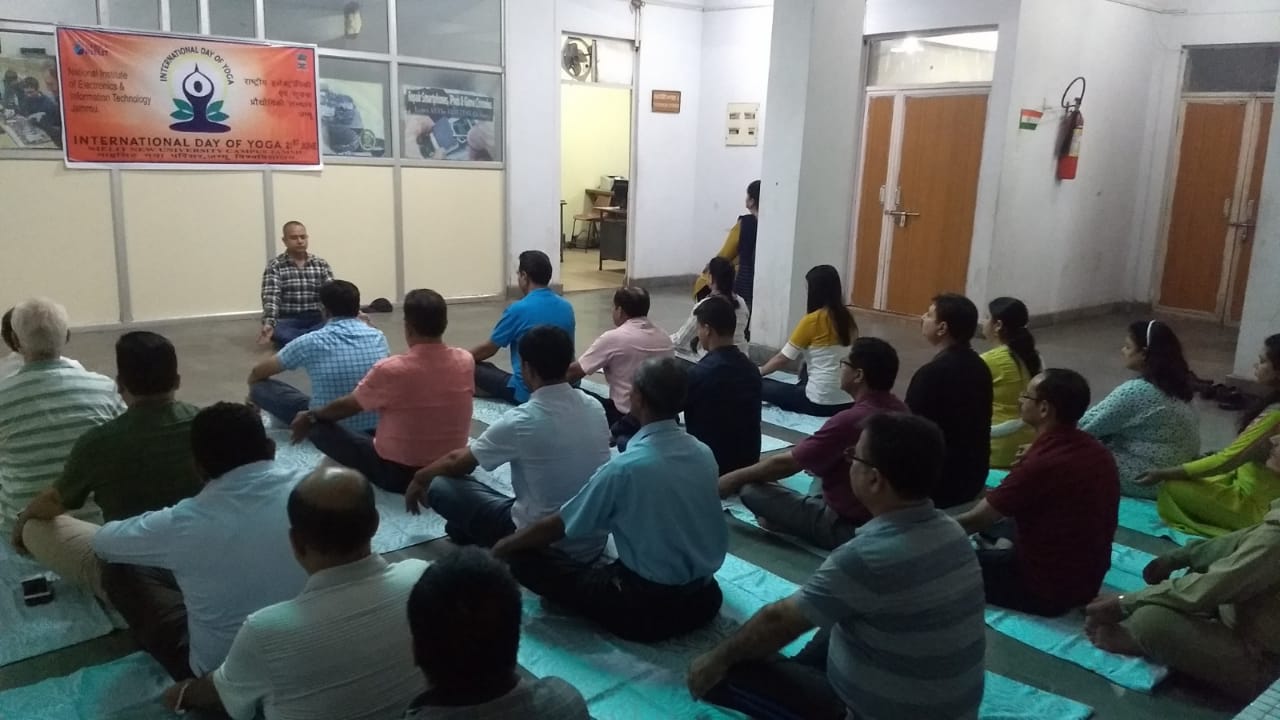 Fifth International Yoga Day celebrated at NIELIT Jammu on 21 June 2019 ...